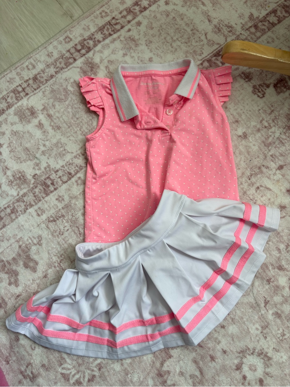 Tommy Bahama Pink Polka Dot Polo Top